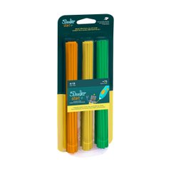 Набор стержней для 3D-ручки 3Doodler Start - МИКС (75 шт: оранжевый, желтый, зеленый) 3DS-ECO-MIX2-75 фото