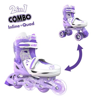NEON Ролики Combo Skates Фіолетовий (Розмір 30-33) NT09L4 фото