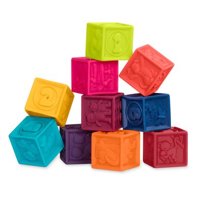 Розвиваючі силіконові кубики - ПОРАХУЙМО (10 кубиків, у сумочці) BX1002Z фото