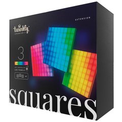 Twinkly Smart LED панель Twinkly Squares 3х64 RGB, Gen II, IP20, 16x16см, кабель чорний, дополнительный TWQ064STW-03-BAD фото