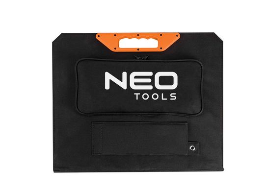 Портативний зарядний пристрій сонячна панель Neo Tools, 140Вт, регулятор напруги, USB-C та 2xUSB, 1678x548x15мм, IP64, кабель 5м, затискачі "крокодил" 30см, 4.4 90-142 фото