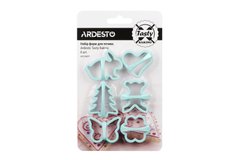 Набор форм для печенья Ardesto Tasty baking, 6 шт, голубой тифани, пластик AR2308TP фото