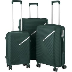 Набор пластиковых чемоданов 2E, SIGMA,(L+M+S), 4 колеса, изумрудный 2E-SPPS-SET3-EG фото