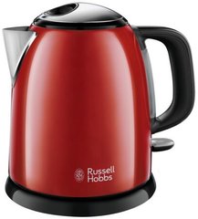 Электрочайник Russell Hobbs Colours Plus Mini, 1л, металл , красно-черный 24992-70 фото