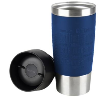 Термочашка Tefal Travel Mug, 360мл, діам60, t хол. 8г, гар.4г, нерж.сталь+пластик, синій K3082114 фото