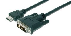 Кабель ASSMANN HDMI to DVI-D (AM/AM) 2m, black AK-330300-020-S фото