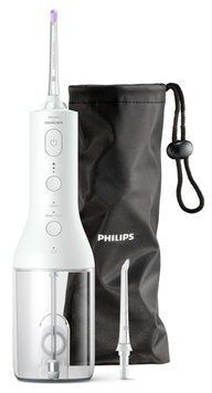 Philips Ирригатор Sonicare Cordless Power Flosser 3000 портативний, чаша 250 мл, чехол, 2 насадки , белый HX3826/31 фото