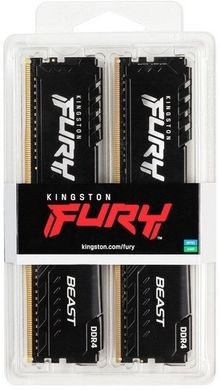Память ПК Kingston DDR4 32GB KIT (16GBx2) 3200 FURY Beast Black KF432C16BBK2/32 фото