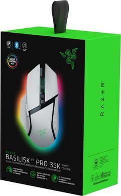 Razer Миша Basilisk V3 Pro 35K, RGB, USB-A/WL/BT, білий RZ01-05240200-R3G1 фото