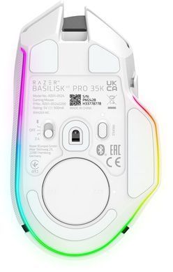 Razer Миша Basilisk V3 Pro 35K, RGB, USB-A/WL/BT, білий RZ01-05240200-R3G1 фото