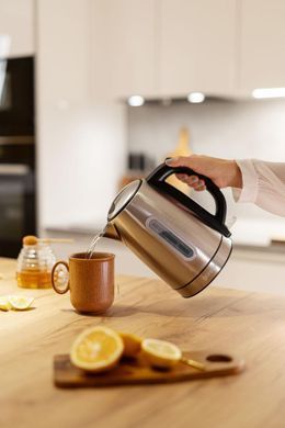 Gorenje Электрочайник 1.7л, Strix-контроль, металл, нерж K17DS фото