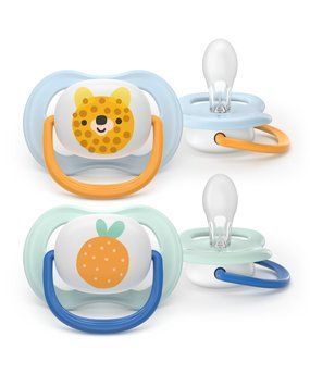 AVENT Пустушка Avent Ultra Air, 0-6 міс., 2шт, дизайн для хлопчиків. SCF080/23 фото