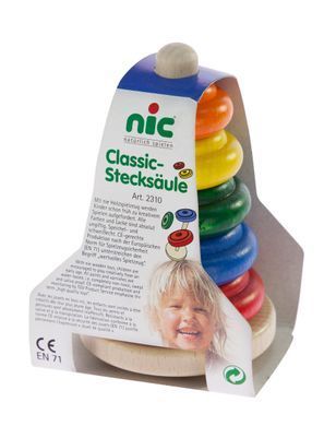 nic Пірамідка дерев'яна класична різнобарвна NIC2310 фото