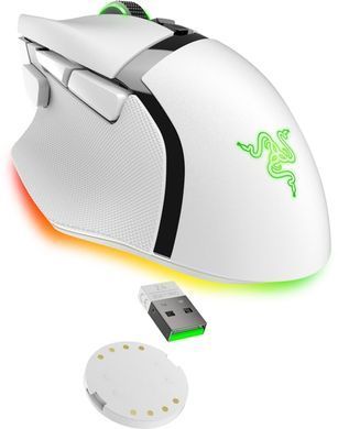 Razer Миша Basilisk V3 Pro 35K, RGB, USB-A/WL/BT, білий RZ01-05240200-R3G1 фото
