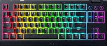 Razer Клавіатура механічна Razer BlackWidow V4 TKL HyperSpeed, 87key, Orange Switch Gen-3, USB-A/WL/BT, EN, RGB, чорний RZ03-05480100-R3M1 фото