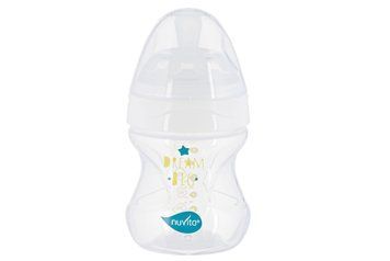 Дитяча пляшечка Nuvita 6011 Mimic Collection 150мл 0+ Антиколікова біла NV6011BIANCO фото