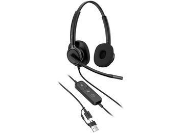 Poly Гарнітура комп'ютерна стерео On-ear HP Poly Mission 425, USB-A, USB-C, Uni-mic, AI noise cancelling, Cертифікати Teams, Zoom, Google Meet, чорний C01B3AA фото