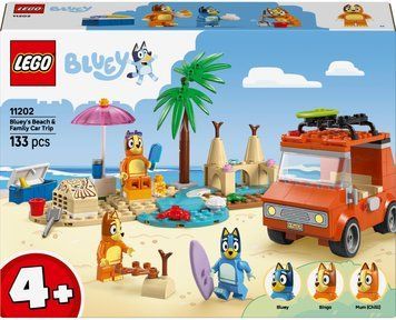 LEGO Конструктор LEGO Bluey Пляж і сімейна поїздка на автомобілі Блуї 11202 фото