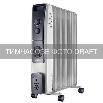 ARDESTO Обігрівач оливний ARDESTO OFH-11XF3 30м2, 2900Вт, вбуд. кер. теп-тор 400Вт, мех. кер-ння, 11 секцій, білий OFH-11XF3 фото