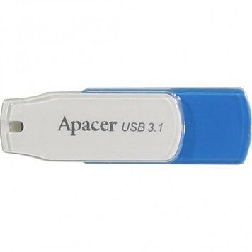 Apacer AH357[Накопичувач 64GB USB 3.1 Type-A AH357 Blue/White] AP64GAH357U-1 фото