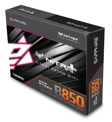 SAPPHIRE Материнская плата SAPPHIRE NITRO+ B850M WIFI sAM5 B850 4xDDR5 M.2 HDMI DP WiFi BT mATX 52123-01-40G фото