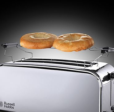 Russell Hobbs Тостер Chester, 1600Вт, металл, длинные слоты на 4 тоста, серебристый