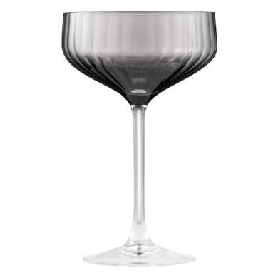 ARDESTO Champagne glasses set Black Mars 330ml, 2pcs, glass, grey AR2633GF фото