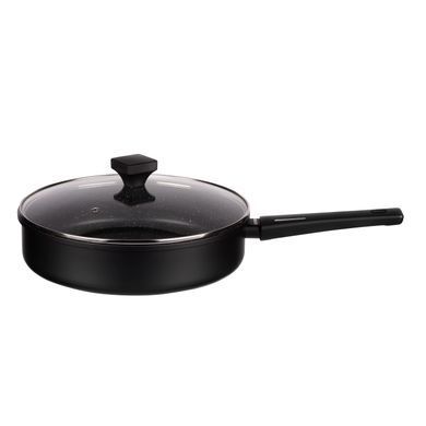 ARDESTO Сковорода глубокая с кришкой Gemini Gourmet Andria, 28см, алюминий, черный AR1928GMG фото