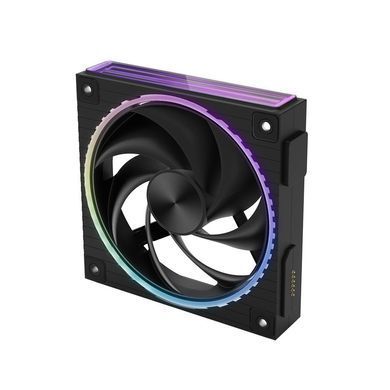 Zalman Корпусний вентилятор Zalman ZM-DF120 ARGB, 120мм, 800-2300rpm, 4pin, PWM, 3pin+5VARGB, 34,5dBa, POGO pin, Magnetic, Reversed, чорний ZM-DF120BLACK фото