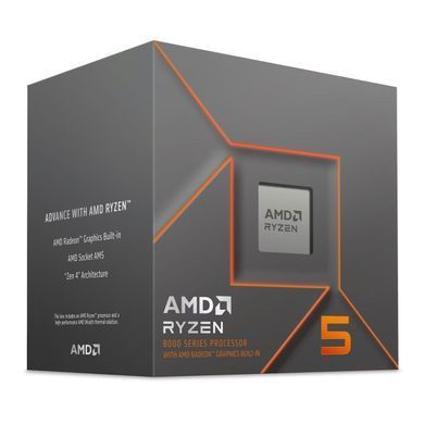 AMD Центральний процесор Ryzen 5 8500G 6C/12T 3.5/5.0GHz Boost 16Mb Radeon Graphics AM5 65W Wraith Stealth cooler Box 100-100000931BOX фото