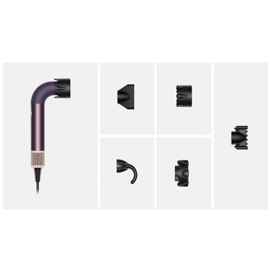Dyson Фен HD17 Supersonic R Jasper/Plum, 1700Вт, 3 режими, іонізація, хол. обдув, 5 насадок, фіолетовий 122781-01 фото