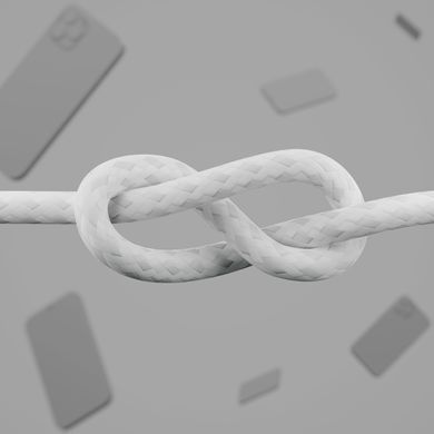 Belkin Кабель USB-A - Lightning плетений, силіконовий, з ремінцем на магніті, 1м, білий CAA010BT1MWH фото