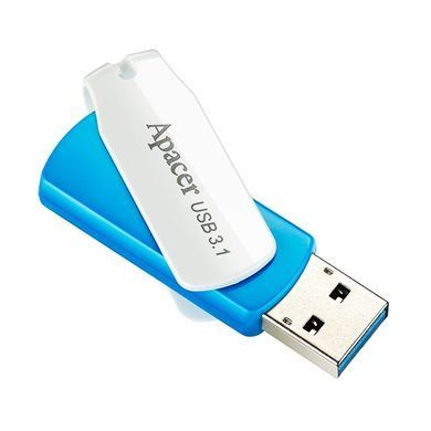 Apacer AH357[Накопитель 64GB USB 3.1 Type-A AH357 Blue/White] AP64GAH357U-1 фото