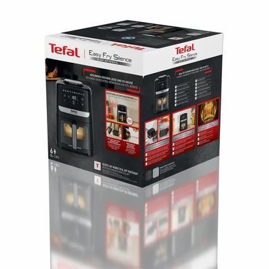 Tefal Мультипіч Easy Fry Silence Vision, 1670Вт, чаша-5л, сенсорне керув., 10 програм, з віконцем, пластик, чорний EY5568E0 фото