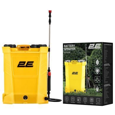 2E Обприскувач акумуляторний AquaSpray 16LR 16л 12В 1х8А&middot;год 4.5бар 2.9л&middot;хв 4.9кг вольтметр 2E-16LBS фото