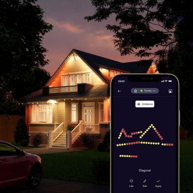 Twinkly Гірлянда Smart LED Twinkly Permanent Light RGB 72 IP65 кабель білий TWPL072STP-TEU фото