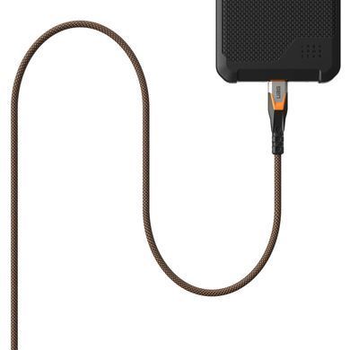 UAG Кабель USB-C > USB-C 3.2 зарядки/синхронизации 0.75м, 240Вт, Type-C, Rugged Double Braided Nylon, Black/Orange 9B4415114097 фото