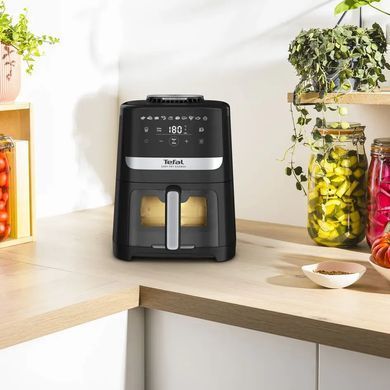 Tefal Мультипіч Easy Fry Silence Vision, 1670Вт, чаша-5л, сенсорне керув., 10 програм, з віконцем, пластик, чорний EY5568E0 фото