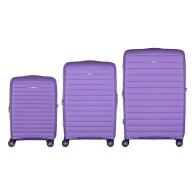 2E Набір валіз 2E, Aero, поліпропілен, (L+M+S),TSA, 4 колеса, EXP, лавандовий 2E-SPP-AERO-SET3-LV фото