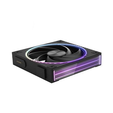 Zalman Корпусний вентилятор Zalman ZM-DF120 ARGB, 120мм, 800-2300rpm, 4pin, PWM, 3pin+5VARGB, 34,5dBa, POGO pin, Magnetic, Reversed, чорний ZM-DF120BLACK фото