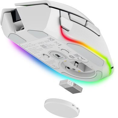Razer Миша Basilisk V3 Pro 35K, RGB, USB-A/WL/BT, білий RZ01-05240200-R3G1 фото
