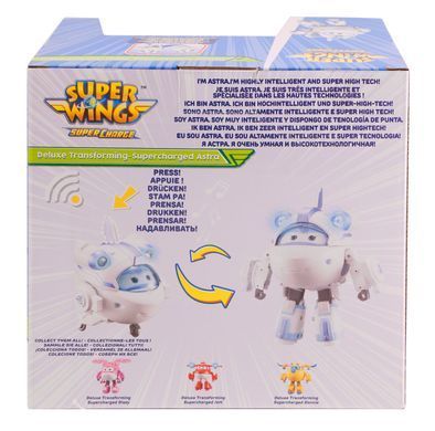 Super Wings Ігрова фігурка-трансформер Supercharge Lights & Sounds Astra, Астра, світло, звук EU740433 фото