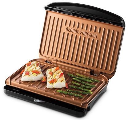 Russell Hobbs Гриль George Foreman 25811-56 Fit Grill Copper Medium, 1630 Вт, антипригарное покрытие, черный\медь 25811-56 фото