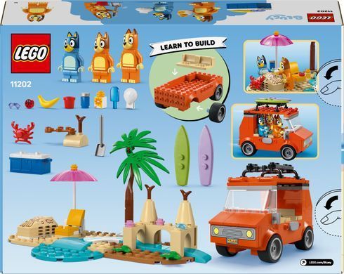 LEGO Конструктор LEGO Bluey Пляж і сімейна поїздка на автомобілі Блуї 11202 фото