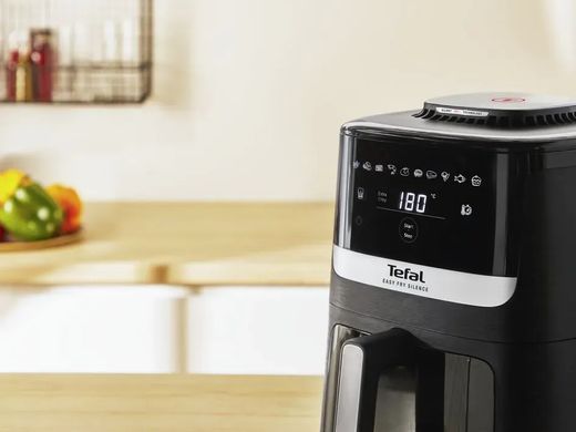 Tefal Мультипіч Easy Fry Silence Vision, 1670Вт, чаша-5л, сенсорне керув., 10 програм, з віконцем, пластик, чорний EY5568E0 фото