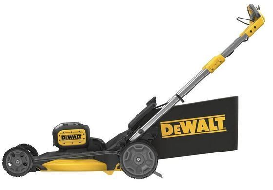 DeWALT Аккумуляторная газонокосилка, 2 аккумулятора по 18 В, 2 аккумулятора по 8 А&middot;ч, ширина реза 53 см, рабочий объем 67 л, высота среза 25&ndash;102 мм, вес 30 кг DCMWSP156W2 фото