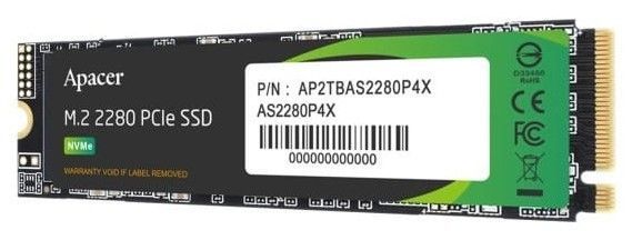 Apacer Накопичувач SSD Apacer M.2 256GB PCIe 3.0 P4X AP256GAS2280P4X-1 фото