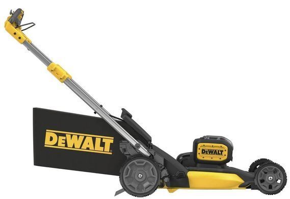DeWALT Аккумуляторная газонокосилка, 2 аккумулятора по 18 В, 2 аккумулятора по 8 А&middot;ч, ширина реза 53 см, рабочий объем 67 л, высота среза 25&ndash;102 мм, вес 30 кг DCMWSP156W2 фото