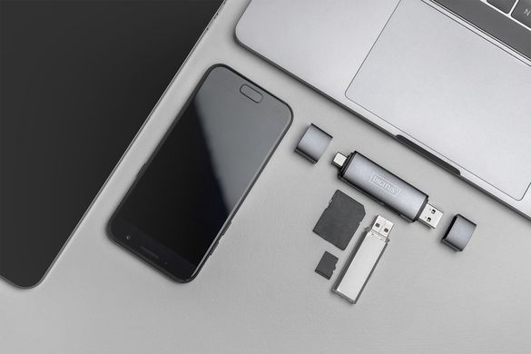 Digitus Кардридер USB-C/USB 3.0 SD/MicroSD DA-70886 фото