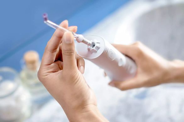 Philips Іригатор портативний Sonicare Cordless Power Flosser 3000, чаша 250 мл, чохол, 2 насадки , білий HX3826/31 фото